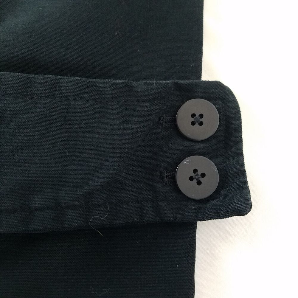 Merona Jacket Womens Small Black‎ Long Sleeve Pockets Button Up Coat - Picture 12 of 14